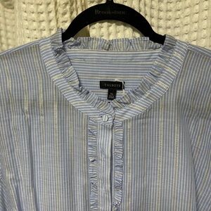 Talbots Blue Striped Blouse